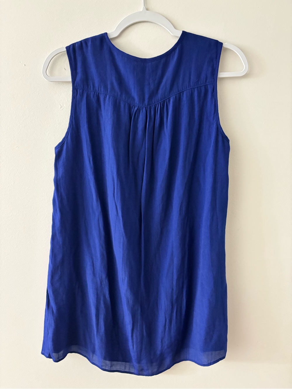 Sleeveless Layered  Royal Blue Tunic Top